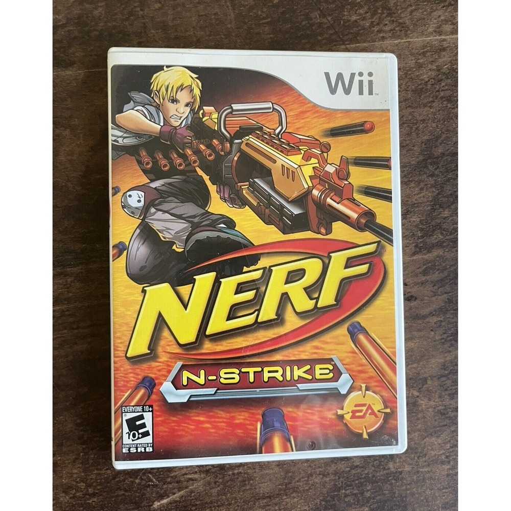 Nerf N-Strike - Nintendo Wii Game - 4 Player - Manual Case & Game